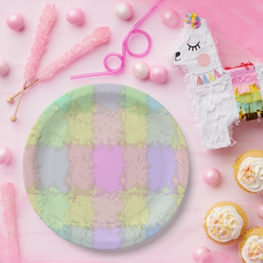 Papier Bord Multicolor Pastel Plaid (Feest)