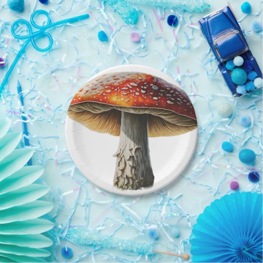 Papier bord paddestoel ontwerp (Feest)