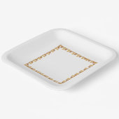 Papier Bord - Rand van Golden Angle Iron Leaves (Gebogen)