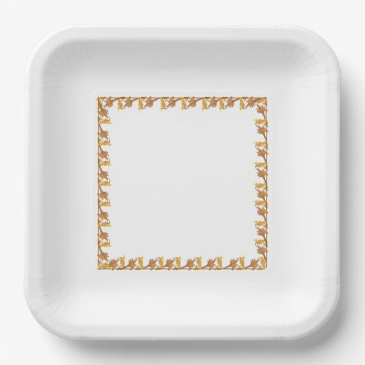 Papier Bord - Rand van Golden Angle Iron Leaves (Voorkant)