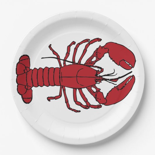 Papier bord retro-kreeft (Voorkant)