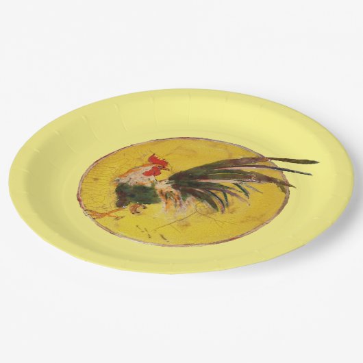 Papier Bord - Rooster en zon (Gekanteld)