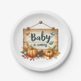 Papier Bord Rustiek Herfst Baby shower Borden