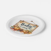 Papier Bord Rustiek Herfst Baby shower Borden (Gekanteld)