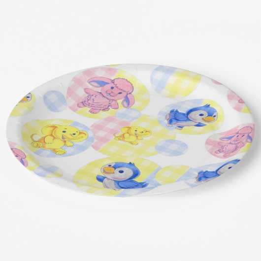 Papier Bord Speelgoed Animals Gingham (Gekanteld)