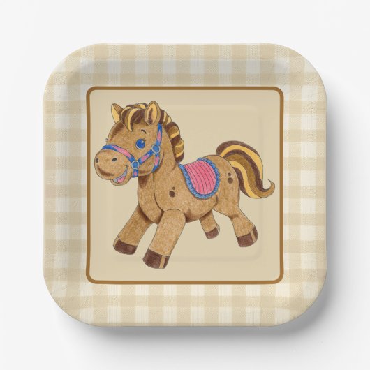Papier Bord Speelgoed Horse (Voorkant)