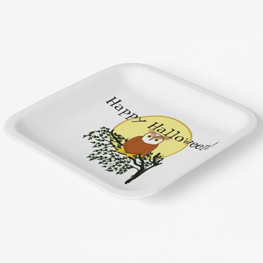 Papier Bord - Uil op tak (Gebogen)