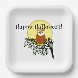 Papier Bord - Uil op tak