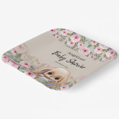 Papier Bord voor baby shower met schattig design. (Gebogen)