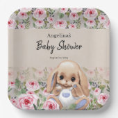 Papier Bord voor baby shower met schattig design. (Voorkant)