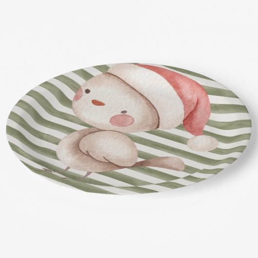 Papier Bord w / Christmas Birdie (Gekanteld)