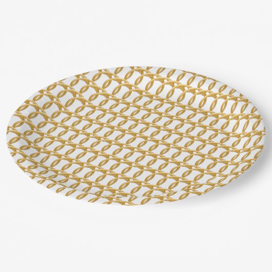 Papier Bord - Woven Golden Rings (Gekanteld)