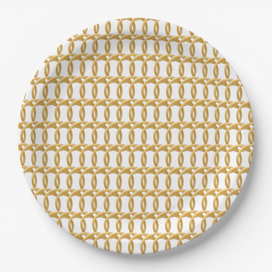 Papier Bord - Woven Golden Rings (Voorkant)