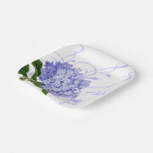 Papier Borden-Blauw Hydrangea Papieren Bordje (Gebogen)