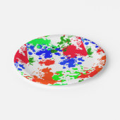 Papier Borden Bright Neon Paint Splatter Pattern Papieren Bordje (Gekanteld)