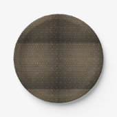 Papier borden bruin papieren bordje (Voorkant)
