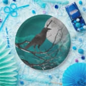 Papier Borden De Raven in Groen Papieren Bordje (Feest)