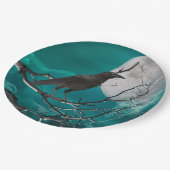 Papier Borden De Raven in Groen Papieren Bordje (Gekanteld)