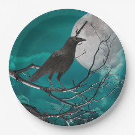 Papier Borden De Raven in Groen Papieren Bordje