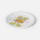 Papier Borden Mousey Cheesy Pizza Pie Papieren Bordje (Gekanteld)