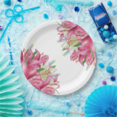 Papier-Borden-roze gelilies Papieren Bordje (Feest)