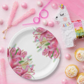 Papier-Borden-roze gelilies Papieren Bordje (Feest)