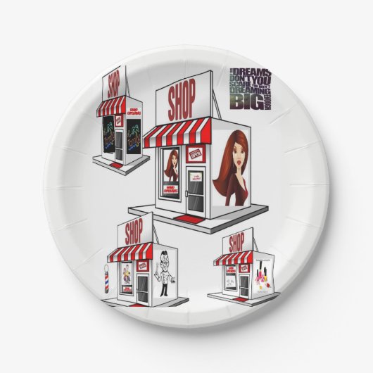 Papier borden Salon Papieren Bordje (Voorkant)