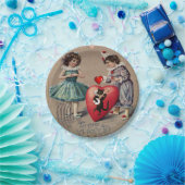 Papier borden Valentijnsdag, Papieren Bordje (Feest)