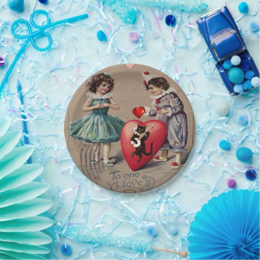 Papier borden Valentijnsdag,  Papieren Bordje (Feest)