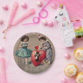 Papier borden Valentijnsdag, Papieren Bordje (Feest)