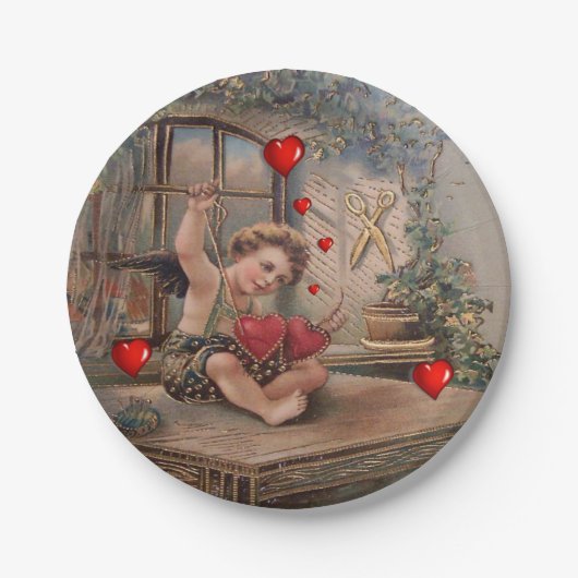 Papier borden Valentijnsdag,  Papieren Bordje (Voorkant)