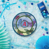 Papier Borden VLINDERS & AANGEPASTE INITIAAL Papieren Bordje (Feest)