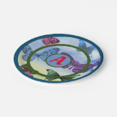 Papier Borden VLINDERS & AANGEPASTE INITIAAL Papieren Bordje (Gekanteld)