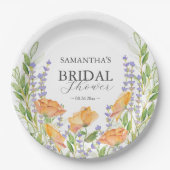 Papier Borden Wildflower Vrijgezellenfeest Papieren Bordje (Voorkant)