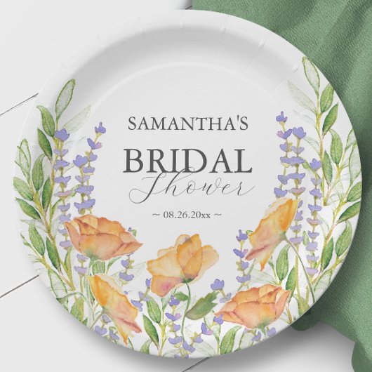 Papier Borden Wildflower Vrijgezellenfeest Papieren Bordje