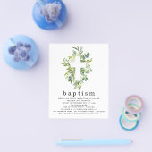 PAPIER | Botanische bladeren, cross-baptisme-uitno Flyer (Enkel)