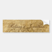  papier Bride Groom Wedding eens per keer Bumpersticker (Voorkant)