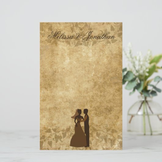  papier Bride Groom Wedding Stationery (Staand voorkant)