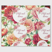 Papier cadeau floral Petit mot doux (Vlak)