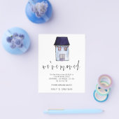 PAPIER| Calligrafie Nieuw adres Eenvoudig huis Flyer (Enkel)