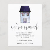 PAPIER| Calligrafie Nieuw adres Eenvoudig huis Flyer (Voorkant)