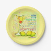 PAPIER COCKTAIL BORDEN - LEMON DROP MARTINI PAPIEREN BORDJE (Voorkant)