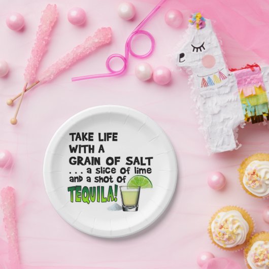PAPIER COCKTAIL BORDEN - LIFE, LIMOEN, ZOUTEN, TEQ PAPIEREN BORDJE (Feest)