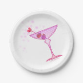 PAPIER COCKTAIL BORDEN - PINK MARTINI GLASS PAPIEREN BORDJE (Voorkant)
