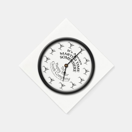 PAPIER COCKTAIL NAPKINS - ALTIJD MARTINI SERVETTEN (Hoek)