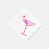 PAPIER COCKTAIL NAPKINS - PINK MARTINI SERVETTEN (Hoek)