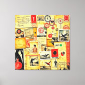 papier collage kunst canvas afdruk (Voorkant)