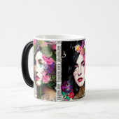 Papier Collage Style Art |  Dames Magische Mok (Voorkant links)