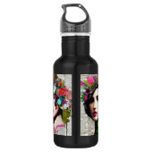 Papier Collage Style Art |  Dames Waterfles (Achterkant)