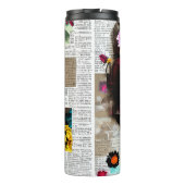 Papier Collage Style Art |   vrouw Thermosbeker (Achterkant)